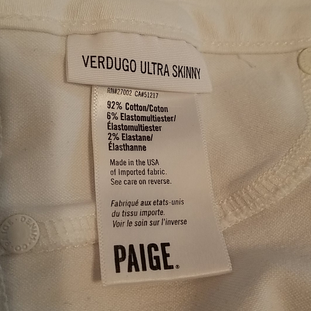 White Paige Verdugo Ultra Skinny Jeans - Picture 7 of 7